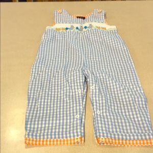 Boys Easter Smocked Overalls